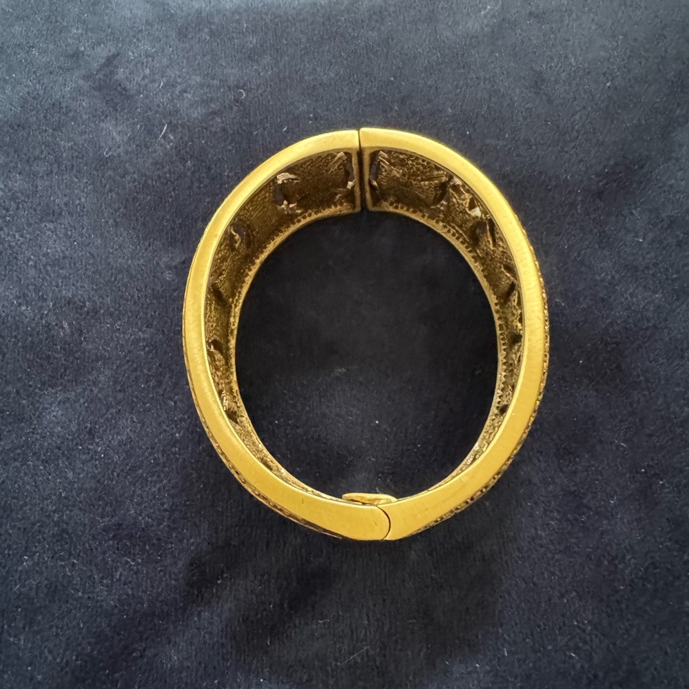 Elegant Heidi Daus Gold and Multicolor Bangle Bracelet - Picture 3 of 8